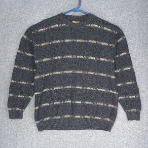 Vintage ALPS sweater Adult XL striped long sleeve casual‎ mens gray